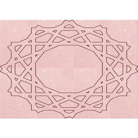 Ahgly Company Indoor Rectangle Patterned Light Coral Pink Area Rugs, 8' x 10'