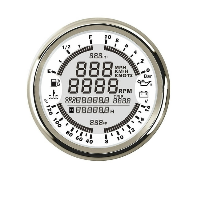 Waterproof 6 In 1 Multi-function Gauges GPS Speedometer Tachometer 12V 24V Fuel Level Water Temp Oil Pressure ,High Precision