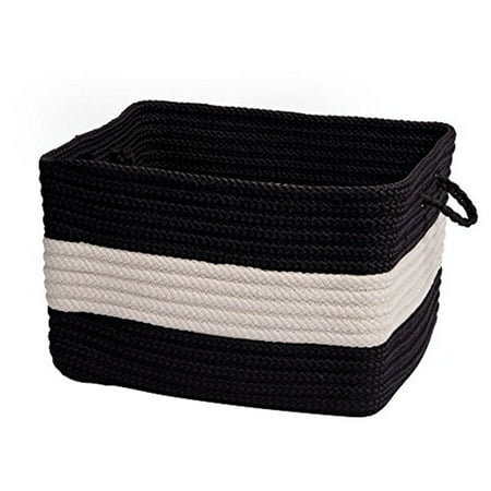 

Rope Walk - Black/White 18 x18 x12 utility basket