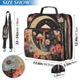 thumbnail image 3 of Water-Resistant 3-Ring Binder Organizer with Multiple Pockets Zipper Binder Bag for Office Mushroom and Crescent Moon, 3 of 8