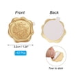 thumbnail image 2 of Wax Seal Stickers, 12 Pcs Embossed Self Adhesive for You Sticker for Envelope Letter Wedding Invitation Card Birthday Party Gift Wrap, Light Gold Tone, 2 of 6