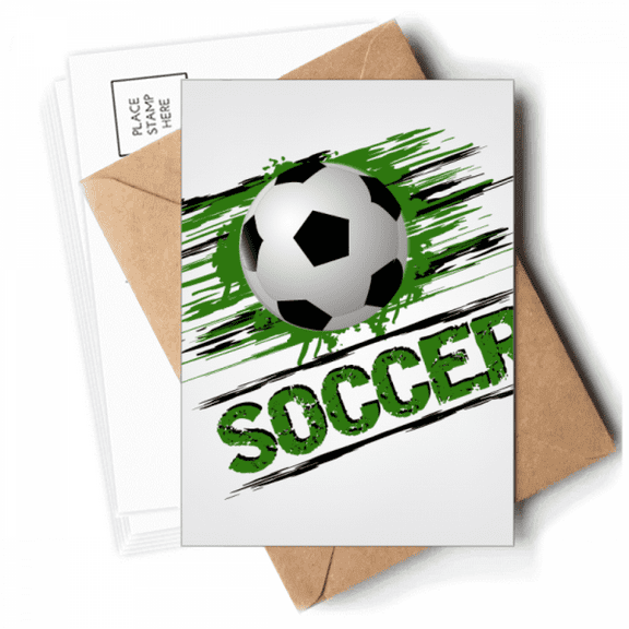 Green Soccer Football Sports Postcards Envelopes Blank Note Cards Mailing