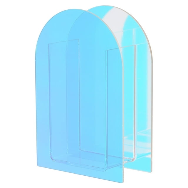 Unique Bargains 5x2x7' Iridescent Vase Geometric Arch Acrylic Flower Vase Modern Centerpiece Decorative Vase Colorful