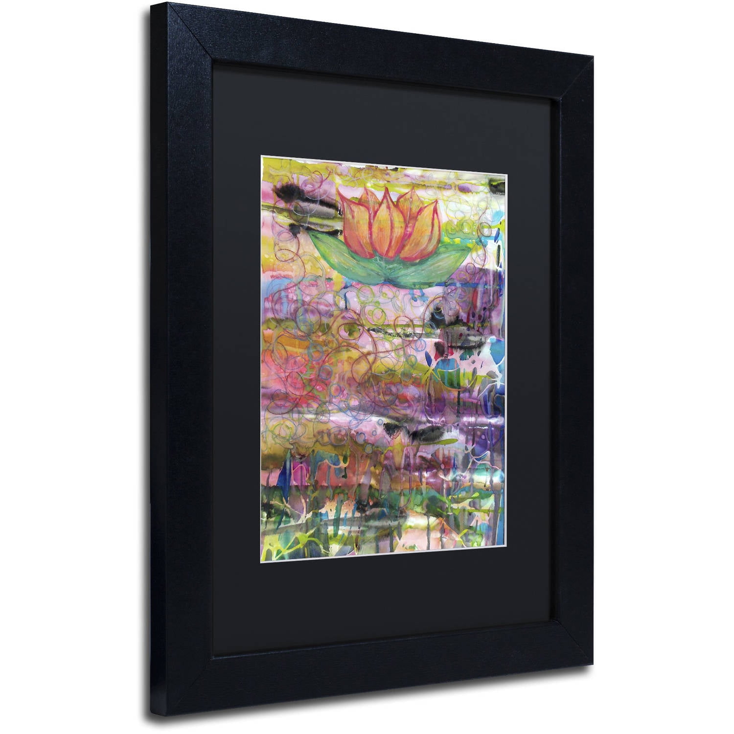 Trademark Fine Art "Path to Enlightenment" Canvas Art by Lauren Moss Black Matte, Black Frame