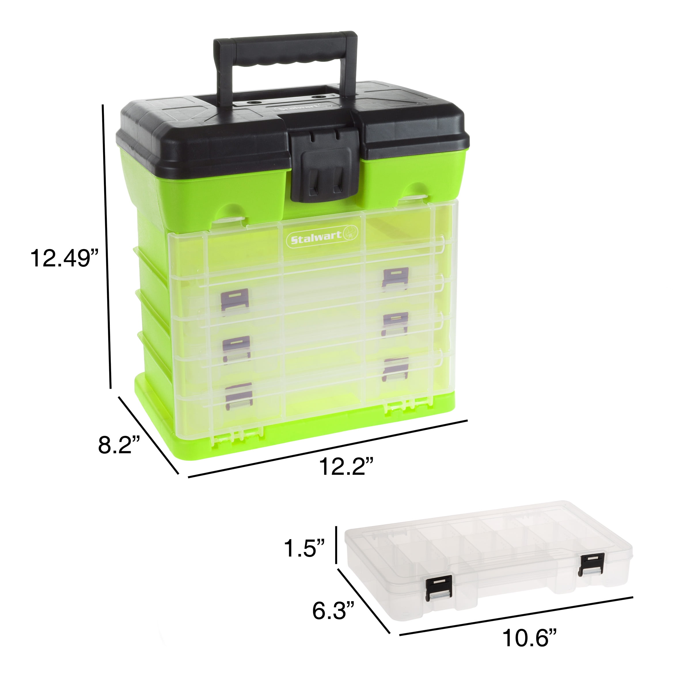 Portable Tackle Storage | Portable Tackle Organizer with 4 Drawers,Multiple  Compartments Design Fishing Tackle Storage, Organizer Utility Box for