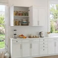 thumbnail image 7 of 59" W Laundry Room Cabinets Wall Mounted with Adjustable Shelf, Upper Cabinet with Shaker Doors, Wall Cabinet for Bathroom/Kitchen, White, 7 of 7