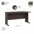 thumbnail image 7 of Studio A 60W Computer Desk in Storm Gray - Engineered Wood, 7 of 7