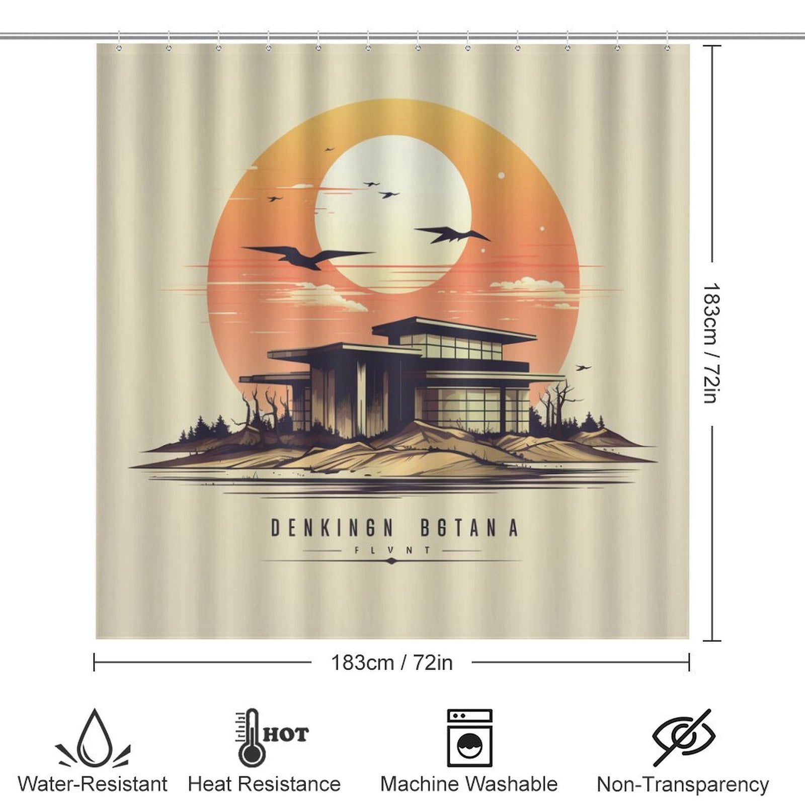 4 Piece Shower Curtain Sets Non-Slip Rugs And Toilet Mat Lid Rug Accessories Vintage National Park Retro Waterproof Fabric Bath Curtain Mountain Travel for Bathtub Decor