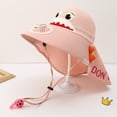 thumbnail image 4 of Gyujnb Kids Sun Hat with Built-in Fan Neck Flap Breathable Wide Brim Adjustable Summer Cap, 4 of 4