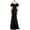 Black, variant on Wiyuqeen Spaghetti Strap Chiffon Dress Women Elegant Slim Bodycon Maxi Dresses Plain Formal Sequin Long Length Party Dress 2024