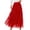 Red, variant on Aboser Mesh Skirts for Women Summer Flowy Long Skirt Casual Elastic High Waist Skirts Lightweight Soft Beach Travel Skirt 2026