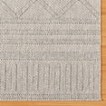 thumbnail image 4 of Malini Lana Silver Gray Bohemian Geometric High-Low Area Rug, 6x9, 4 of 6