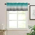 thumbnail image 3 of Windows Valances Curtain Green and Gray Ombre Kitchen Valances Rod Pocket Gradient Gradual Color Window Treatment Short Topper Curtains for Kitchen Bathroom Living Room 1 Panel,54 by 18 inches, 3 of 5