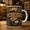 Black, variant on Engineer Mug, Construction Blueprint Coffee Cup Gift for Civil Engineer or Utility Worker