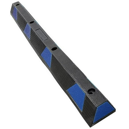 

Electriduct SB-ED-PC-7320-BL-KIT-AP 6 ft. Rubber Parking Block Curb with Blue Reflectors Handicap & 4X Asphalt Spikes - Black & Blue