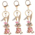 thumbnail image 1 of SURJDE 2pcs Bunny Keychain Key Rings for Car Keys Purse Key Chain for Wallet Baby Pendant Rhinestones, 1 of 7