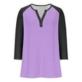 thumbnail image 4 of WMTBSRSW Girls T Shirts Casual Raglan 3/4 Sleeve Tee Crewneck Color Block Cute Fall Blouses Henley Tops 3-14 Years7 Years, 4 of 6
