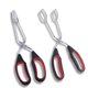 thumbnail image 3 of Pinzas de tijera de acero inoxidable con mango de silicona de plástico ideal para cocinar alimentos cocinar hornear barbacoa asar a la parrilla 9 ½ pulgadas (2 piezas) Adepaton SNFLD612, 3 of 7