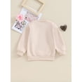 thumbnail image 4 of Bslissey Little Girl Boy Valentine's Day Sweatshirt Long Sleeve Letter Print Pullovers Toddler Kids Loose Hoodie Spring Fall Clothes for Casual Daily 3T 4T 5T 6T, 4 of 8