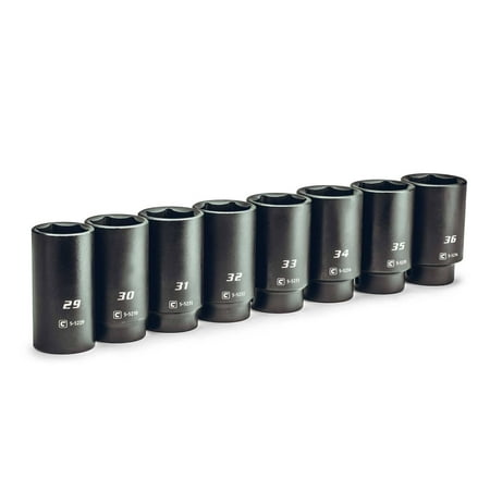 UPC: 0886352550970 | Capri Tools 1/2 in. Drive Jumbo Deep Impact Socket Set  29 to 36 mm  Metric  8-Piece