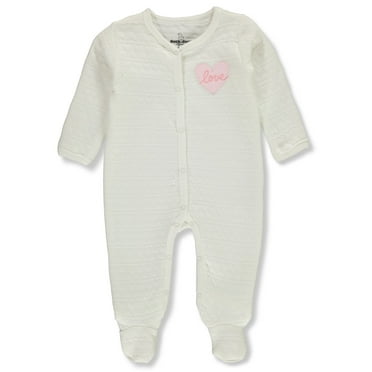 Duck Duck Goose Baby Girls' Quilted Footed Coveralls Color: white Size: 0 - 3 months