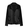 thumbnail image 4 of Dasayo Velvet Womens Blazers Dressy Black Suit Fitted Office Blazer Jackets for Women L, 4 of 9