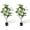 White, variant on Senfot 2PCS 115cm Yellow Artificial Orchid Tree Plastic Lifelike Faux Blossom Plant Low Maintenance Stylish Floor Ornament for Living Room Office Indoor Decor