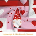 thumbnail image 4 of Happy Valentine''s Day Throw Blanket Valentine''s Day Heart Cute Gnome Soft Flannel Blanket Holiday Warm Cozy Lightweight Bed Blanket for Sofa Couch Bedroom 40x50 Inch, 4 of 6