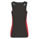 thumbnail image 2 of Awdis- Camiseta de tiranes de deporte con franjas de diferente color para mujer (Negro/Rojo intenso), 2 of 2