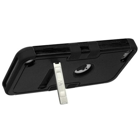 Insten Hybrid 3 Layer Hard Case Cover w/ Silicone Shockproof Shell for Apple iPod Touch 6 6th 5 5th Gen Generation Black