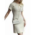 thumbnail image 3 of Women'S Dress Casual Short Sleeve Knit A Line Midi Summer Breathable Dress for Women White L, 3 of 9