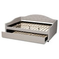 thumbnail image 6 of Baxton Studio Becker Transitional Upholstered with Trundle Daybed, Queen, Beige/Black, 6 of 12