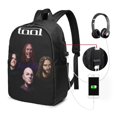 thumbnail image 2 of Tool Band Laptop Backpack With Usb Charging Port Travel Backpack Computer Bag 17 Inch School Bookbag For Adult Teen, 2 of 9
