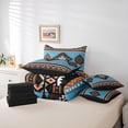 thumbnail image 6 of Manfei Bohemian Aztec Twin Bedding Sets 7-Piece for Children Teens Adults,Exotic Style Bedding Comforter Set Microfiber,Hippie Tribal Breathable Sheet Sets,Ultra Soft Home Decor,Reversible, 6 of 8
