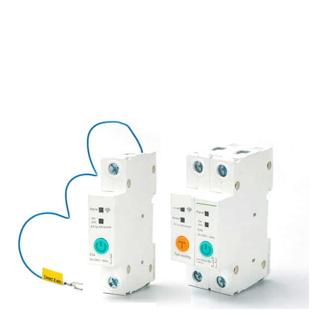 With Metering Smart Circuit Breaker 1P 2P 63A DIN Rail For Smart Home Wireless Remote Control Switch By APP ,Safety First