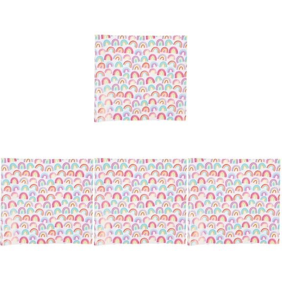 FRCOLOR 4pcs DIY Wrapping Paper Roll Elements Rainbow Pattern Wrapping Paper Birthday Gift Box Wrapping Paper