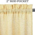 thumbnail image 2 of Valance Curtain, Rod Pocket Faux Linen Textured Valance Curtain, Kitchen Cafe Small Curtain, 2 of 8