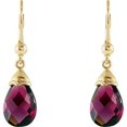 thumbnail image 2 of FB Jewels 14K Yellow Gold 12x8mm Briolette Brazilian Garnet Earrings, 2 of 2