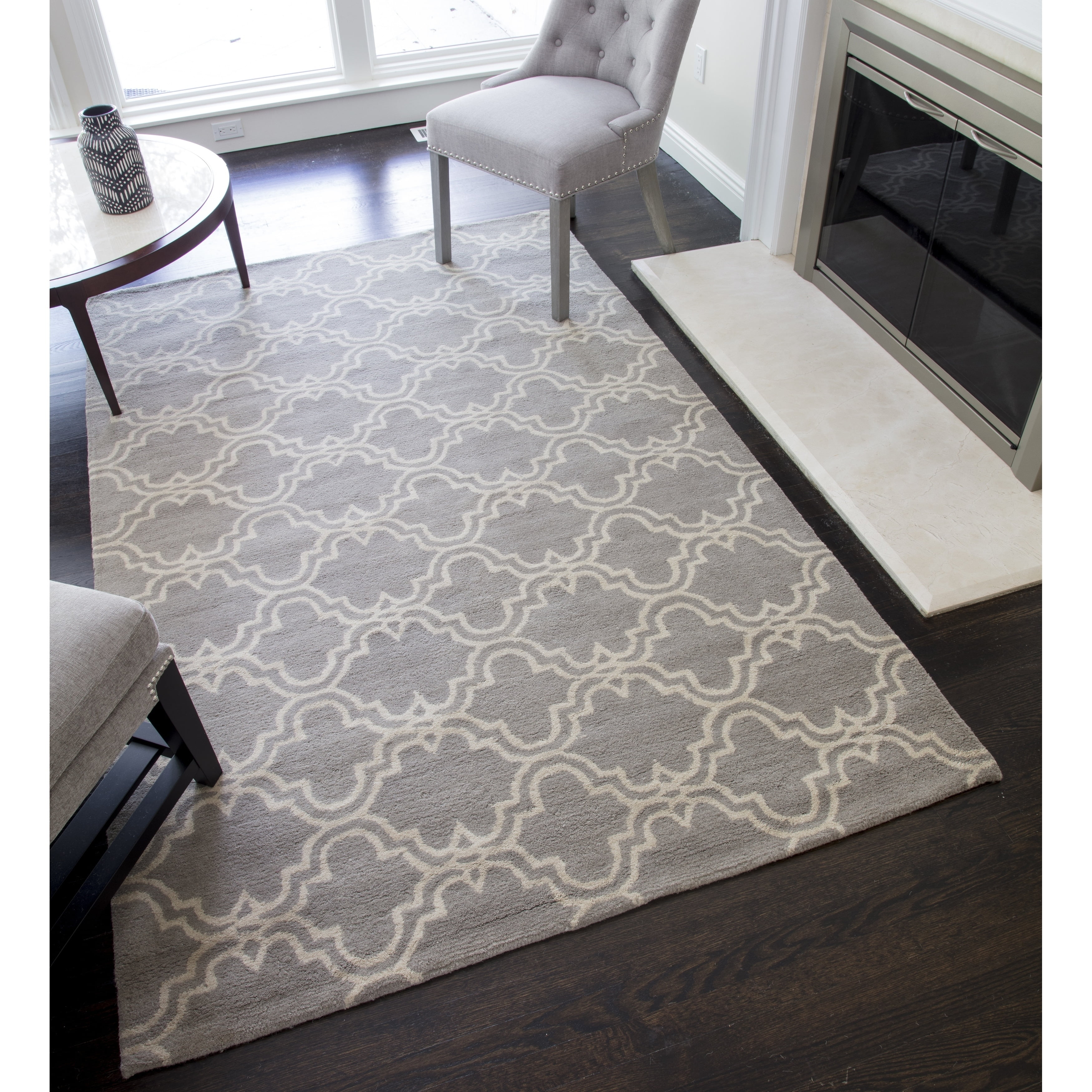 Rugs America Delano Collection Clover Grey DL150 Contemporary Geometric