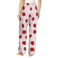 thumbnail image 3 of Goofa Strawberry Printed Soft Pajama Pants for Women, Wide Leg Comfy Casual Lounge Yoga Pants-Small, 3 of 9