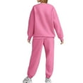 thumbnail image 4 of LEKODE Sweat Pants and Hoodie Set Women Matching Sweat Set Two Piece Tracksuit for Women Crop Tops Wide Leg Pant Sets Sports Jacket with Pocket Hoodie Sets Sweatsuit Lounge Set Womens Pink M, 4 of 7