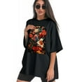 thumbnail image 3 of Plus Size Shirt for Women Black Tops for Women Short Sleeves Shirt for Women Tropical Plants1 T Shirt Crewneck Shirt for Women XS, 3 of 5