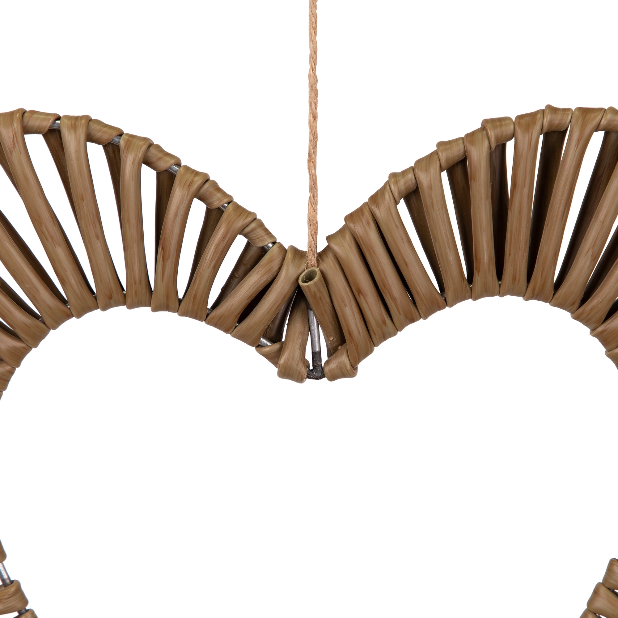 Northlight Decoration, Wrapped Floral Heart Spring Brown, 12 Inch