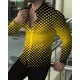 thumbnail image 1 of Cárdigan de lujo de moda de fiesta de alta calidad para hombre, camisa de solapa con botones para hombre, camisa informal con estampado de manga larga, 1 of 6