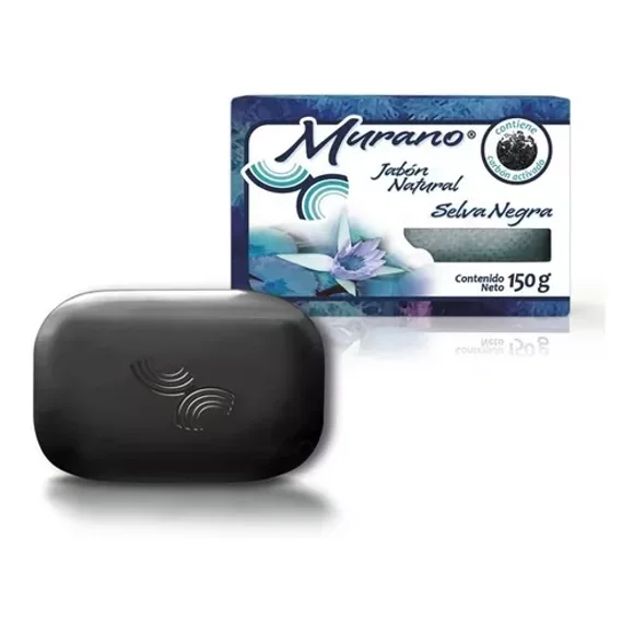 Jabón Barra Murano Natural Carbon Activado Caja 40pz 150g