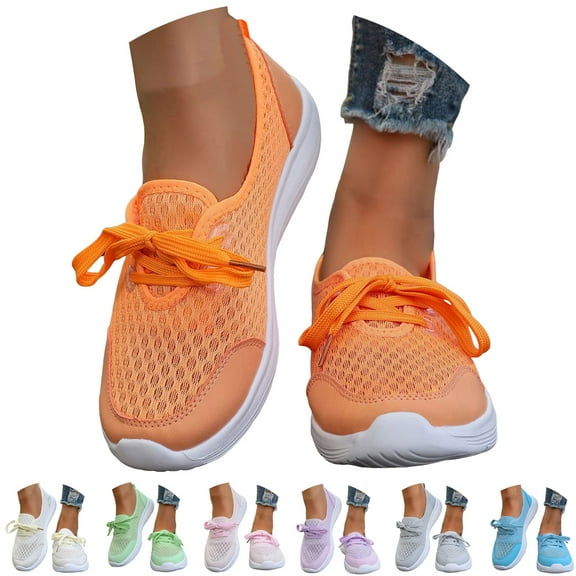 Dakaela Women's Slip on Orthopedic Shoes Arch Support Low Top Running Sneakers 2025 Soft Sole Mesh Casual Loafers Green 6