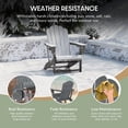 thumbnail image 4 of WestinTrends Highland Outdoor Patio HDPE Adirondack Chairs With Cup Holders (Set of 2), Gray, 4 of 14