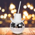 thumbnail image 1 of Taza para beber de 600ml, decoración única, sombrero de vaquero, copa de bola redonda para cerveza, jugo, whisky Hugtrwg Para estrenar, 1 of 8