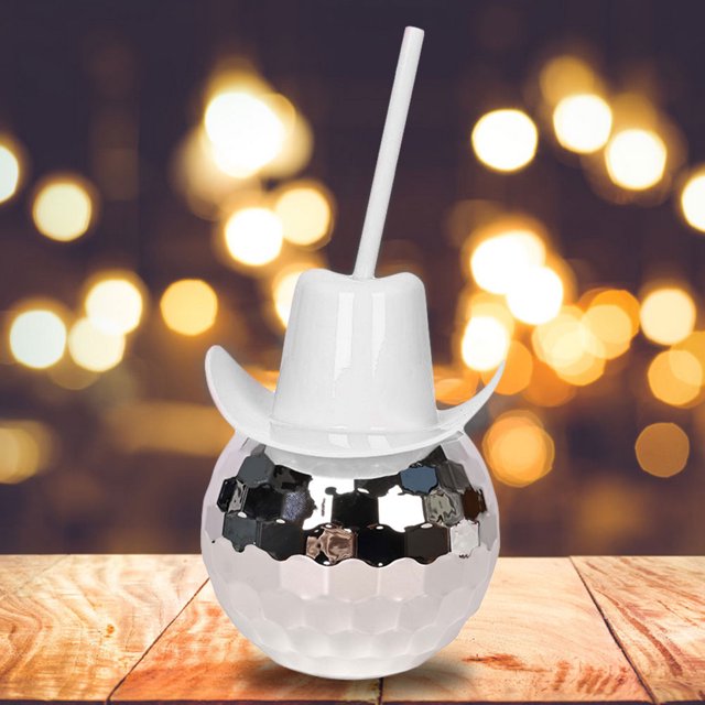 Taza para beber de 600ml, decoración única, sombrero de vaquero, copa de bola redonda para cerveza, jugo, whisky Hugtrwg Para estrenar