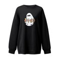 thumbnail image 5 of Lovskoo 2024 Halloween Round Neck Sweatshirts for Women Pumpkin Coffee Graphic Cute Shirts Fall Crewneck Sweatshirt Basic Tops Black-A, 5 of 9